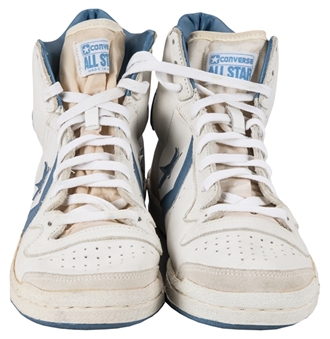 1981-82 Michael Jordan Game Used & Signed Converse Sneakers UNC Freshman Year (MEARS & PSA/DNA)